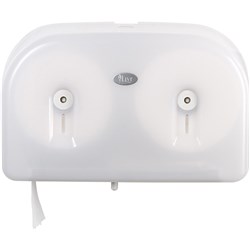 Livi Junior Jumbo Toilet Roll Dispenser Double White