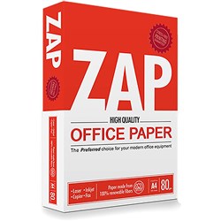 Zap Copy Paper A4 80gsm White Ream of 500