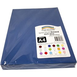 Rainbow Spectrum Board A4 220 gsm Dark Blue 100 Sheets