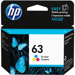 HP 63 Ink Cartridge Tri Colour F6U61AA