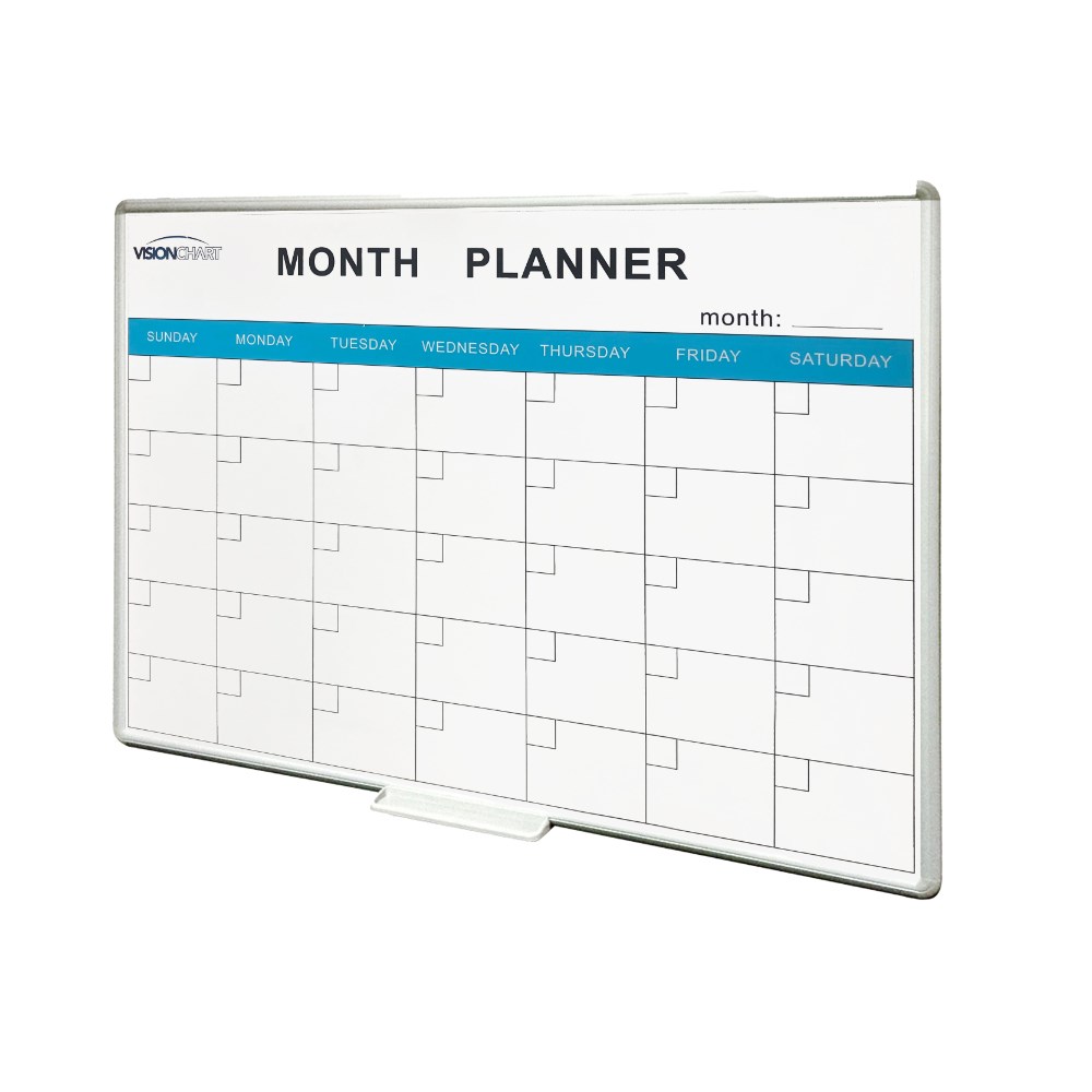 Whiteboards & Memo Boards - Visionchart Magnetic Deluxe Perpetual Month ...